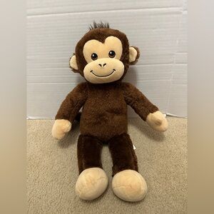 Build a Bear Smiling Brown Monkey Plush 18” Stuffed Animal Toy